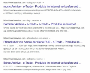 Domainverkauf Lesevirus