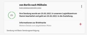 Basissendungsverfolgung mit dem neuen Matrixcode der Deutschen Post